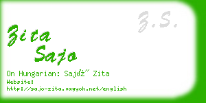 zita sajo business card